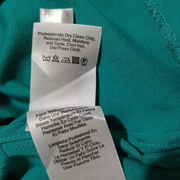 DKNY size 0 aqua sleeveless sheath dress cut out neckline knee length - Picture 9 of 10